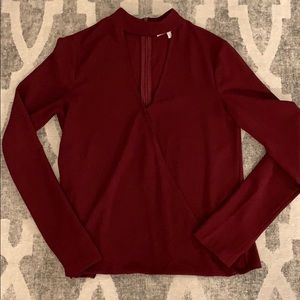Burgundy Wayf Blouse